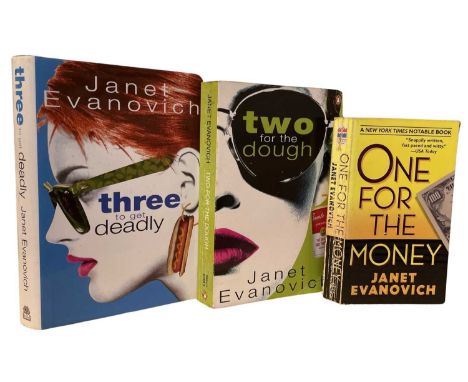 JANET EVANOVICH INSCRIBED: 3 titles: ONE FOR THE MONEY, New York, Harper Paperbacks, 1995. First edition, inscribed by author