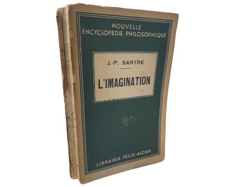 J P SARTRE: L'IMAGINATION (IMAGINATION), Paris, Librairie Felix Alcan, 1936. First edition, French language softback, uncut e