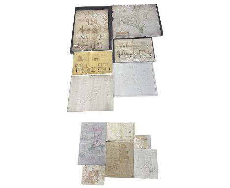 One packet: Mixed architectural plan and maps of Norfolk interest, to include: Hethersett, Wroxham, Carbrooke, Trunch etc
