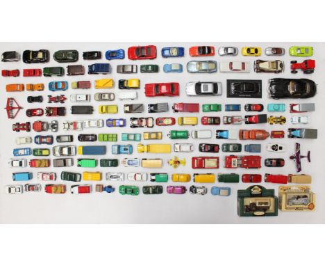 Diecast: A collection of assorted unboxed, playworn diecast vehicles to include: Corgi, Matchbox, Hot Wheels and more. Vintag