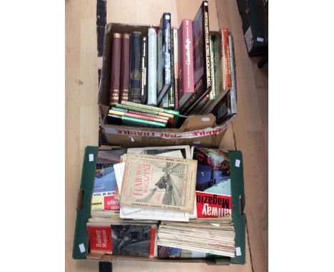 Steam train interest: Modern Railway with Railway Vintage magazines together with a collection of hardback books dating from 