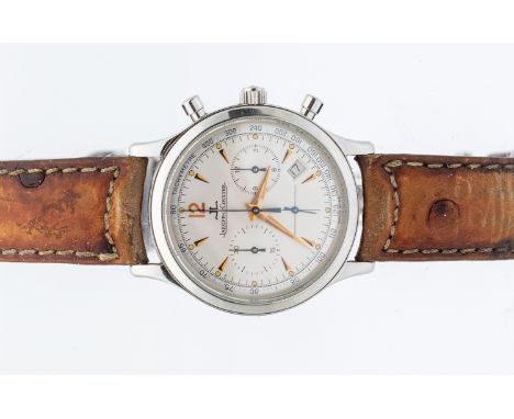 Jaeger LeCoultre- a gentleman's steel cased Master control wristwatch, model 145.8.31, comprising a signed silvered dial with