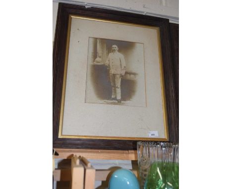 Photographic portrait of a military gentleman, framed and glazed