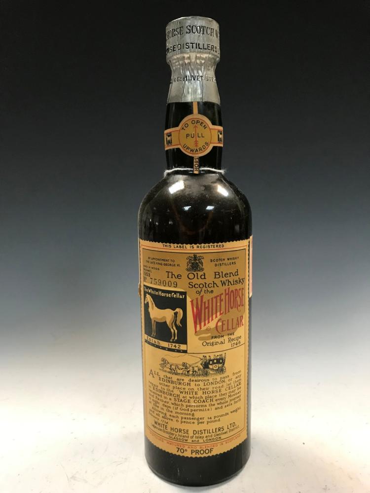 Vintage White Horse Cellar Scotch Whiskey Crate Auction