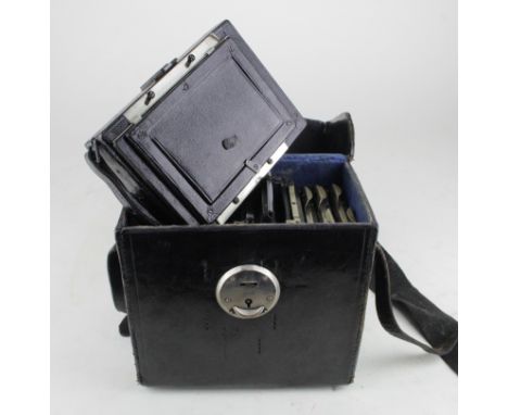 N &amp; G (Newman &amp; Guardia) New Special Sibyl folding camera, with plates etc., contained in original leather fitted cas