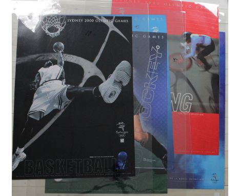 Olympics. 30" x 40" and other sized Posters for Sydney 2000, each for an individual sport, inc. Baseball, Football, Hockey, V