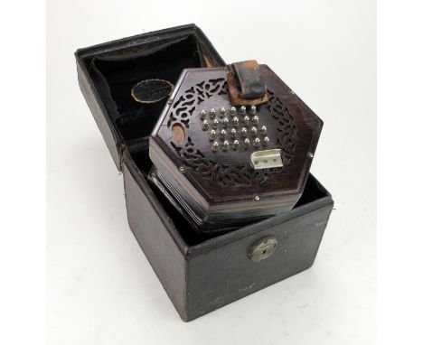 Forty-eight button concertina by C. Wheatstone &amp; Co. (no. 27470), circa early 20th Century, contained in original fitted 