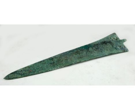 Ancient Greek Archaic Period (ca.1000 BC) bronze leaf shaped sword 320mm