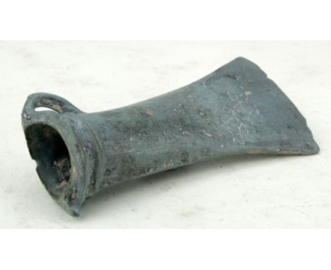 Celtic Bronze Age (ca.800 BC) socketed and looped bronze axe head with superb patina 90mm