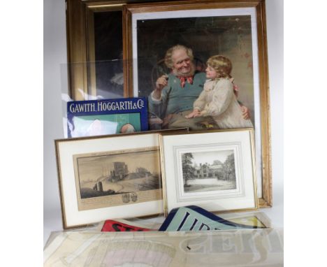 Ephemera. Eight pieces of ephemera, comprising Kendall Brown Snuff Advert  (on board); Selig Films poster; Two Star Films pos