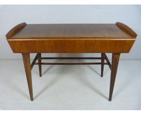 Early Nathan Art Deco console table with hidden drawers