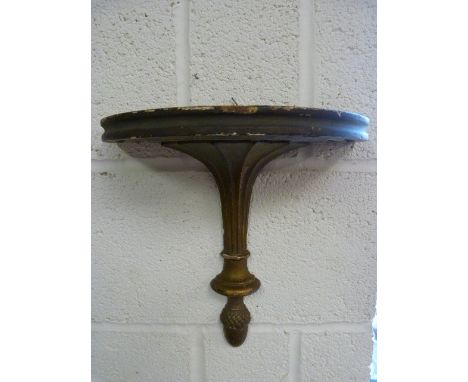 Gesso Wood Victorian Wall sconce - Corinthian type column with acorn drop finial