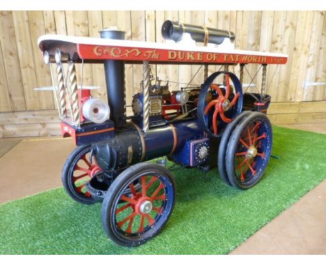 Exhibition Standard - Showmans Electric Engine on a 3" Scale. Named 'The Duke of Tatworth'. Comes with associated ride on Tra