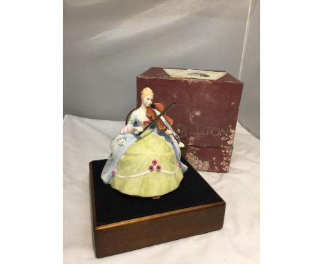 A ROYAL DOULTON FIGURINE, VIOLA D'AMORE HN2797, MODELLED BY PEGGY DAVIES AS PART OF THE LADY MUSICIANS SERIES, IN BOX 