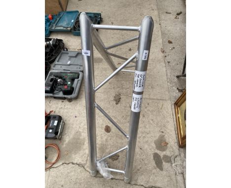 AN ALUMINIUM 60 DEGREE CORNER LIGHTING RIG FRAME 