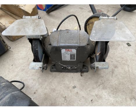 A TULL DOUBKLE ENDED BENCH GRINDER 
