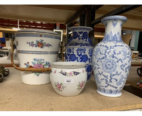 FOUR CERAMIC VASES 