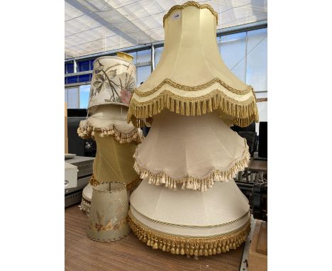 A LARGE QUANTITY OF ASSORTED LAMP SHADES 