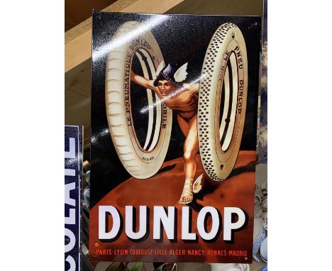 A DUNLOP TYRES METAL SIGN 