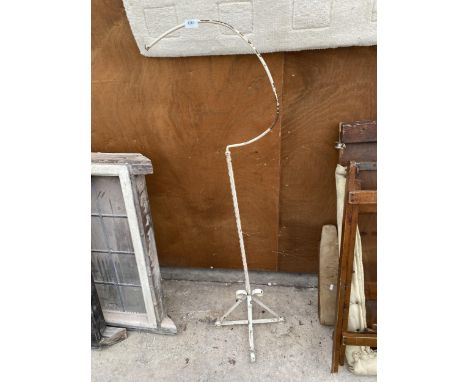 A VINTAGE WROUGHT IRON PLANT HANGING STAND 