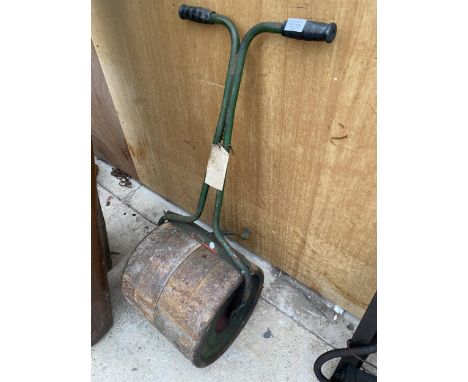 A VINTAGE CAST GARDEN ROLLER 