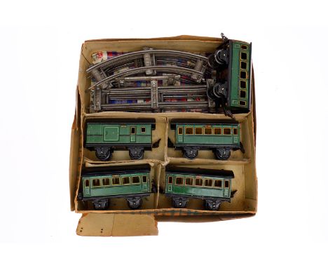 Märklin Leer-OK R 880/19/2, Spur 0, gefüllt mit 5 Wagen 1719/1720 und Schienenmaterial, Z 3