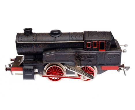 Fleischmann B-Tenderlok, Spur 0, Uhrwerk intakt, schwarz, LS/RS, im Karton, Z 3