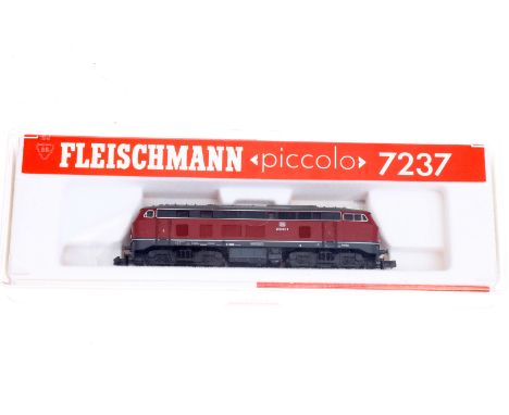 Fleischmann Diesellok ”218 306-9” 7237, Spur N, rot/grau, Alterungsspuren, OK, Z 2