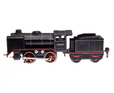Märklin B-Dampflok R 12880, Spur 0, elektr., schwarz, mit Tender und 1 el. bel. Stirnlampe, Z 4
