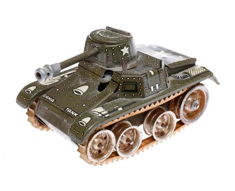 Gama Panzer, Blech, CL, Uhrwerk intakt, LS und Alterungsspuren, L 13, Z 3