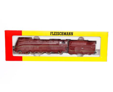 Fleischmann 2-C-1 Schlepptenderlok ”03 1001” 4171, Spur H0, rot, Alterungsspuren, OK, Z 2