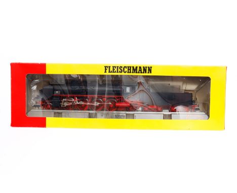 Fleischmann 1-D-1 Schlepptenderlok ”39 204” 4139, Spur H0, schwarz, Alterungsspuren, OK, Z 2