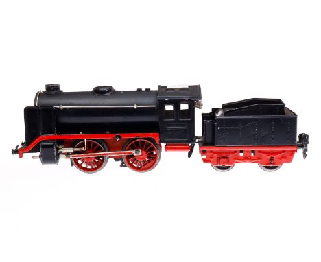 Märklin B-Dampflok R 910, Spur 0, Uhrwerk intakt, mit Tender, ÜL, Z 4