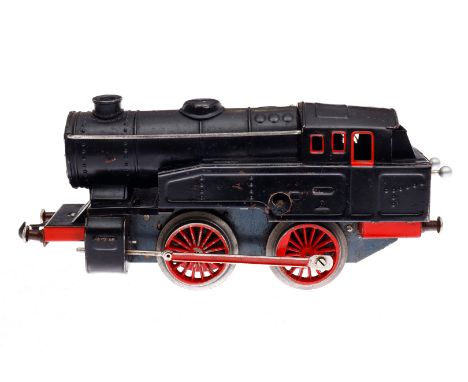 Fleischmann B-Tenderlok, Spur 0, Uhrwerk intakt, schwarz, Z 3