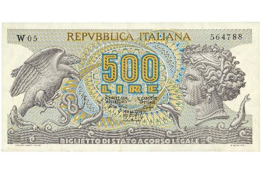 Biglietto Di Stato Da 500 Lire Aretusa Dm 2341975
