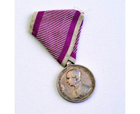 Medaglia d’argento al valore di II Classe, VII emissione Francesco Giuseppe I 1849 – 1859, argento, incisore del conio „K. LA