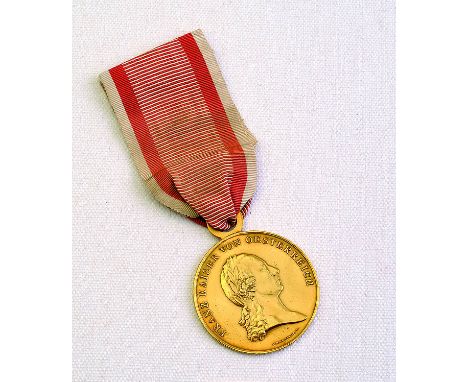 Medaglia d’oro al valore, III emissione Francesco I 1804 oro, incisore del conio „I. HARNISCH“ (Johann W. Harnisch, 1785 - 18