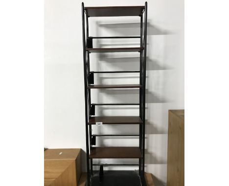 METAL FRAME & WOODEN SHELF RACK