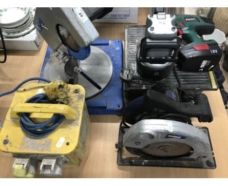 TOOLS X 6 - SAW , DRILL TORCH ECT.