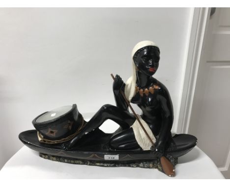 1950'S CHALK FIGURE LAMP