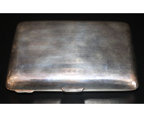 Large Solid Silver Cigar/Cigarette Case, Fully Hallmarked For Birmingham O 1913, Makers Mark For Joseph Gloster Ltd, 13x9cm, 