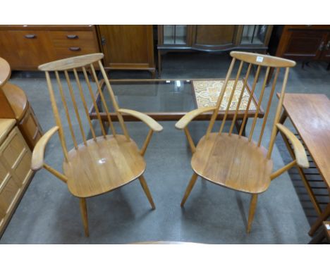 A pair of Ercol style armchairs