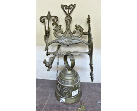 An ornate brass bell