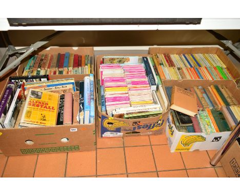 FIVE BOXES OF BOOKS AND ORDNANCE SURVEY MAPS, to include Caroline G Bott 'The Life and Works of Alfred Bestall illustrator of