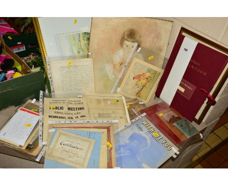 PRINTS AND EPHEMERA etc to include a portfolio of 'Twelve Works' by Thomas Rowlandson, published by the Erotic Print Society,