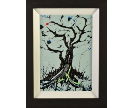 DUNCAN MACGREGOR DMAC (BRITISH 1961) 'ANCIENT KNOWLEDGE I' a limited edition print of a tree 37/195, signed bottom right, wit