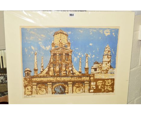 JULIAN TREVELYAN (1910-1988), 'Gonville and Caius College', an artists proof print, signed to the lower margin, mounted, unfr