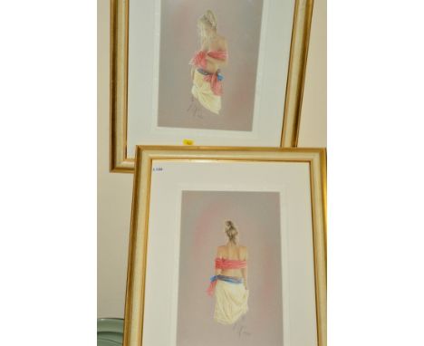 KAY BOYCE (BRITISH CONTEMPORARY) 'HOLLY STUDY 1 AND II' a pair of limited edition prints of a female figure, both numbered 16