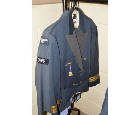 THREE R.A.F. UNIFORM ITEMS as follows (a) post WWII? Officers Dress Uniform, short jacket, trousers (b) Number 1 dress jacket