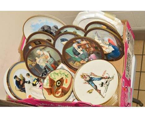 VARIOUS COLLECTORS PLATES etc, to include set twelve Gorham China Danbury Mint 'Norman Rockwell Saturday Evening Post Classic